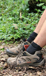Hiking boots in central america