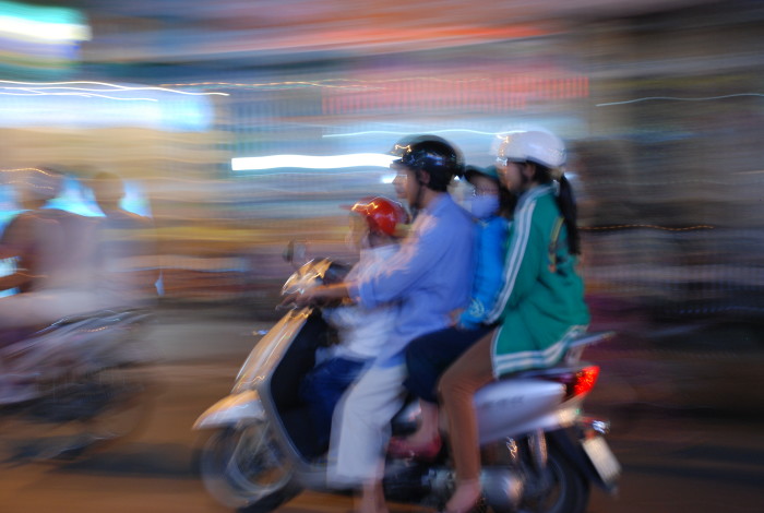 Family motorbike in Ho Chi Minh