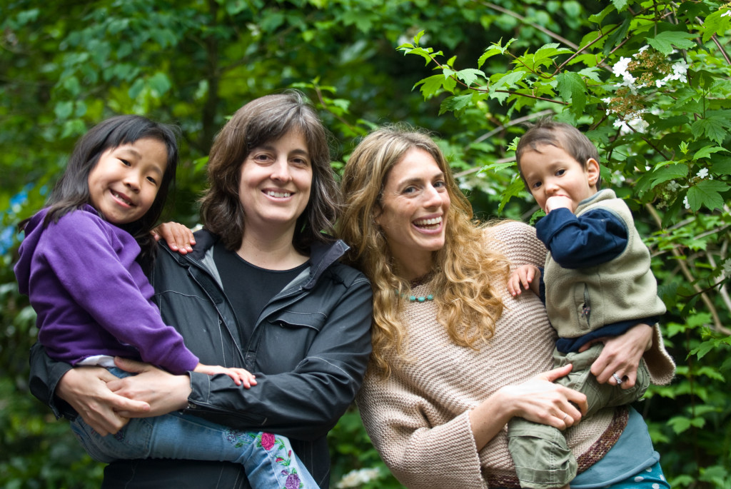 Spoon co-founders Mishelle left with daughter, Bakha, and Cindy right with son, Jadyn.