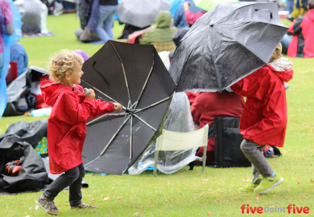 Kids play in the rain at WOMAD NZ