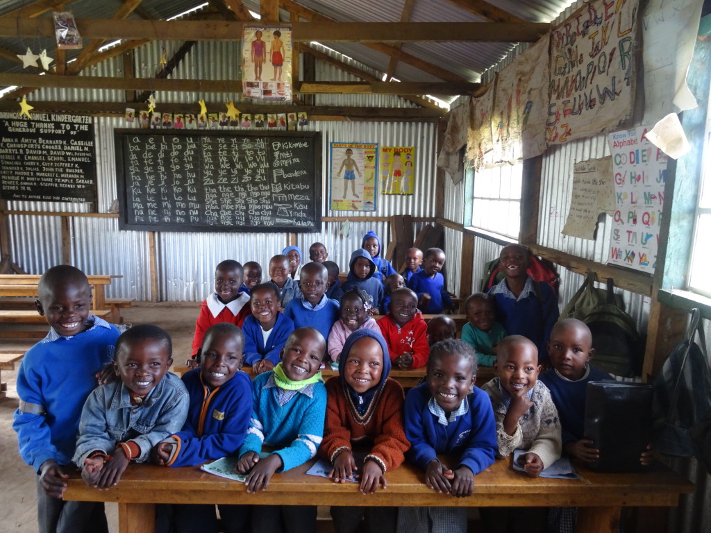  Happy children inside the new Emanuel Kindergarten class room..