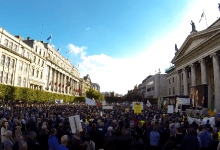 Tens of thousands gather in front of the GPO