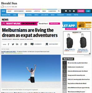 Herald Sun - Melburnians are living the Dream as Expat Adventurers