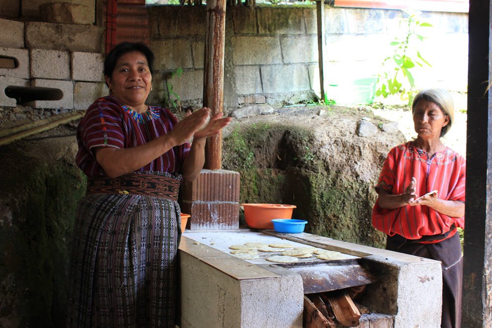 Preparing tortillas 