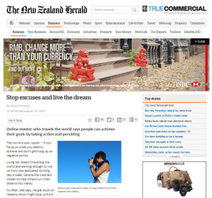 New Zealand Herald: Stop the Excuses and Live The Dream