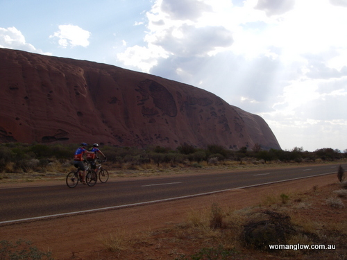 Cycling around Uluru
