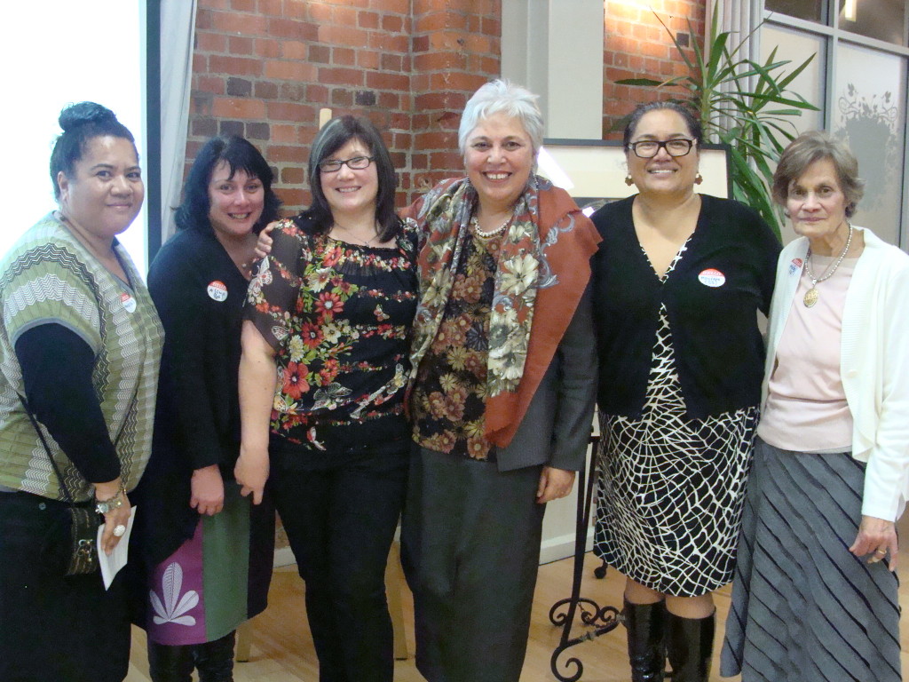 Andrea Fairbairn - with her family and friends at the website launch