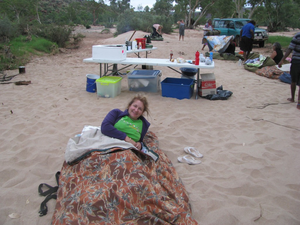 Holly-ann Martin - camping with a group of Aboriginal women