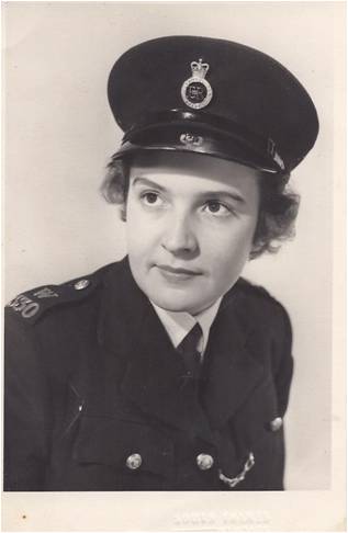 A young Dr. Freda Briggs - police officer in the 1950's