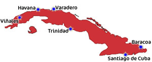 Map of Cuba - Viazul Buz