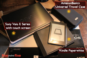 Review Sony Vaio E Series, Kindle Paperwhite, AmazonBasics Universal Travel Case