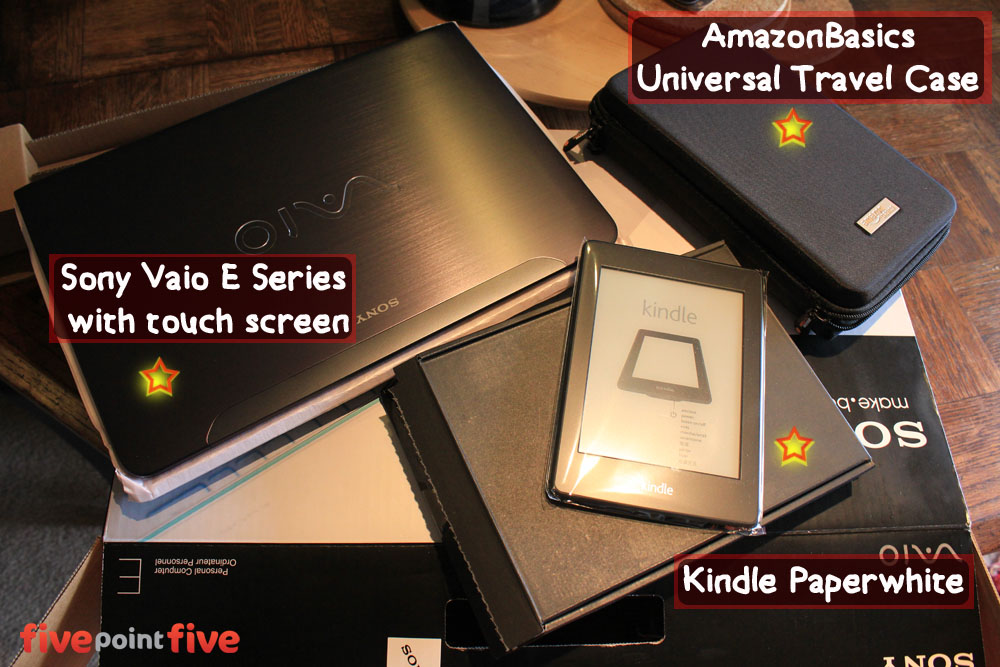 Review Sony Vaio E Series, Kindle  Paperwhite, AmazonBasics Universal  Travel Case