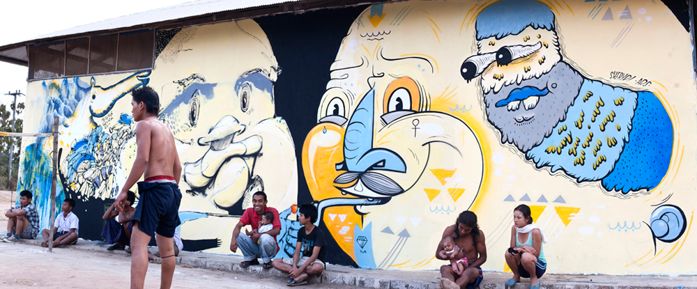 One of the murals produced on the Little Lotus Project