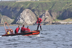 Philip with the dolphin research team from the Cetacean Research and Rescue Unit in Scotland