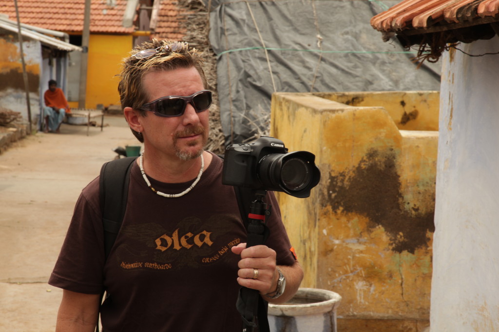 Evan filming in India