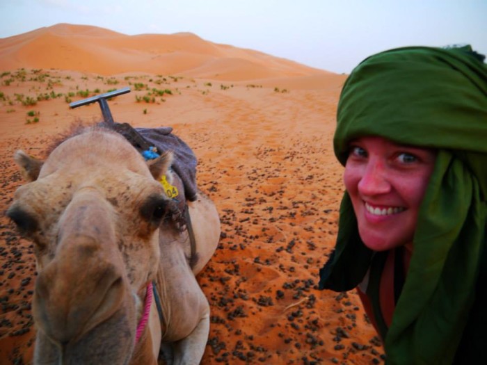 Camel riding in Morocco