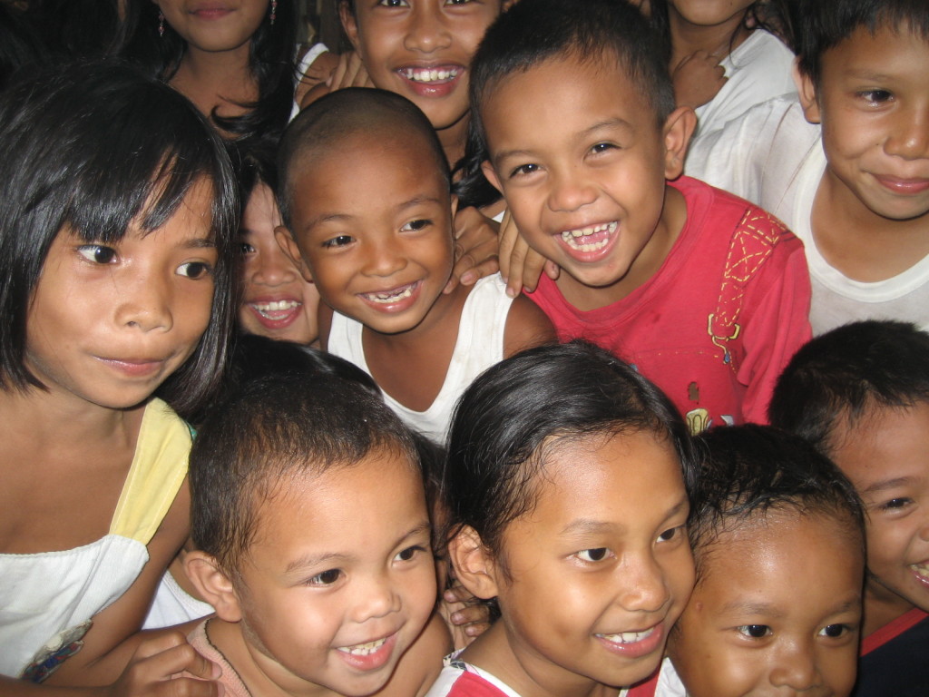 Children waiting for their food - Vineyard Feeding program