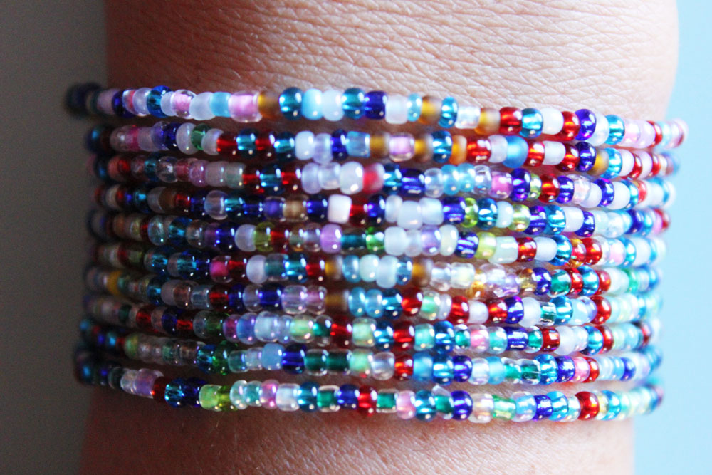 Making beaded bracelets