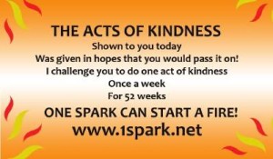 One Spark kindness card