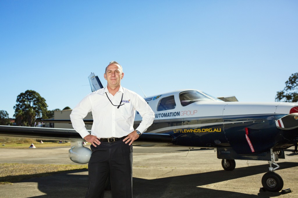 Kevin Robinson with one of the Little Wings airplanes