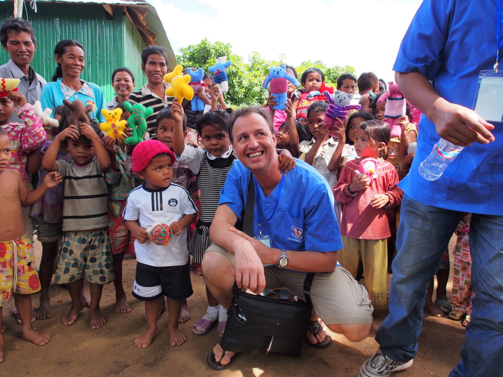 Gary Hewett providing much needed dental assistance as part of the Operation Nightingale program. Photo credit: Awareness Cambodia