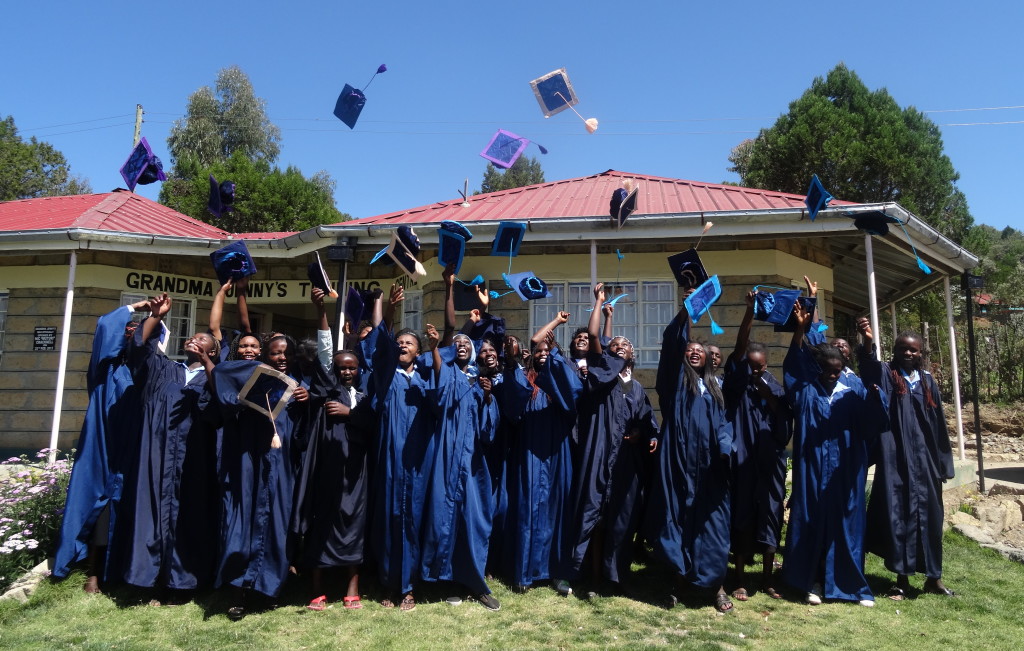 The very first graduates of Grandma Jenny's Training Centre.